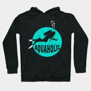 Vintage Scuba Diving Shirt Aquaholic Funny Scuba Diver Gifts Hoodie